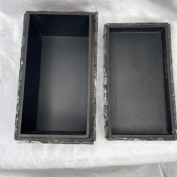 Vintage IMAX Orchid Mosaic Boxes - Set of 2 - Picture 10 of 16